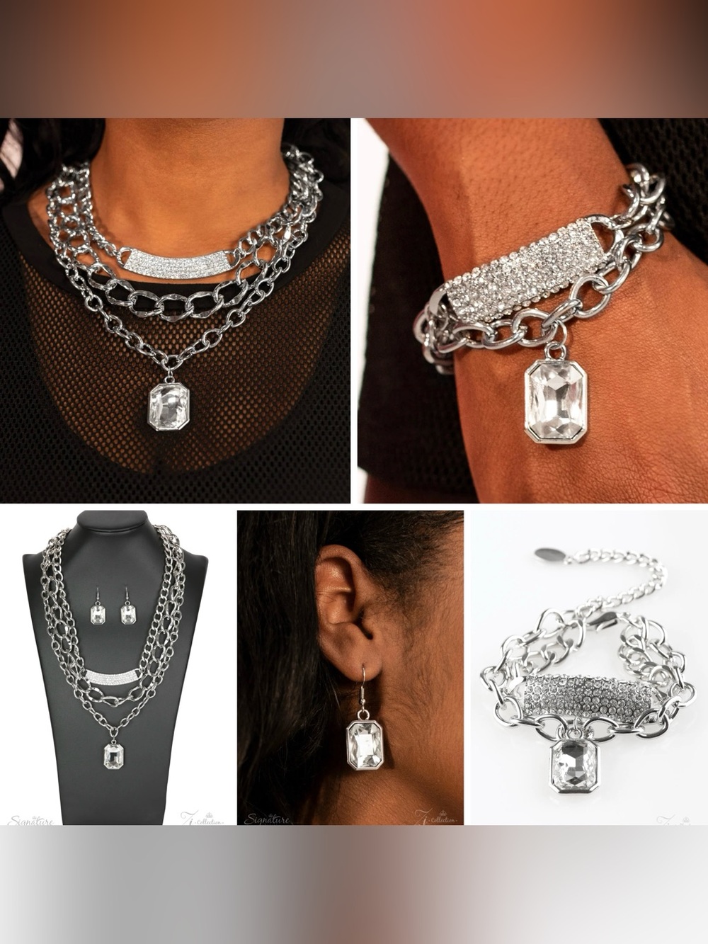 The Stacy Zi Collection Necklace and Matching Zi Collection Bracelet
